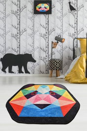 Conceptum Alfombra Enjoy Panda Multicolor de 140 cm